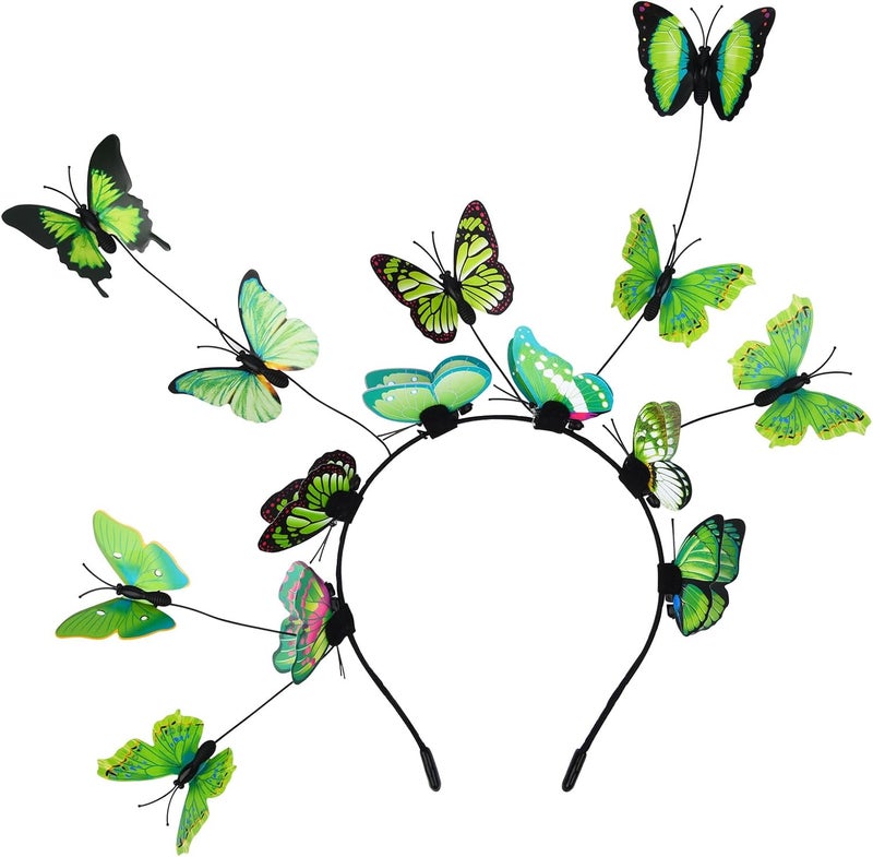 DEEKA Butterfly Headbands Fascinators Hat Women Butterfly Costume Crown Headpiece for Women and Girls - Image 1